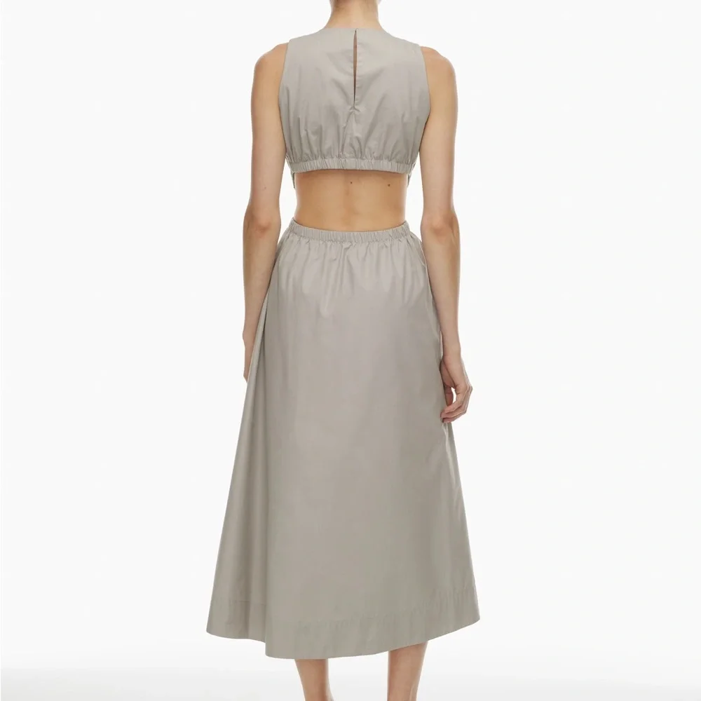 Aritzia Wilfred Cella Poplin Dress in Ashen - Picture 7 of 10